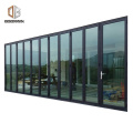 Aluminium folding door with as2047 certificate foldable glass doors